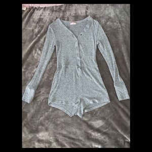 Grey romper pajamas